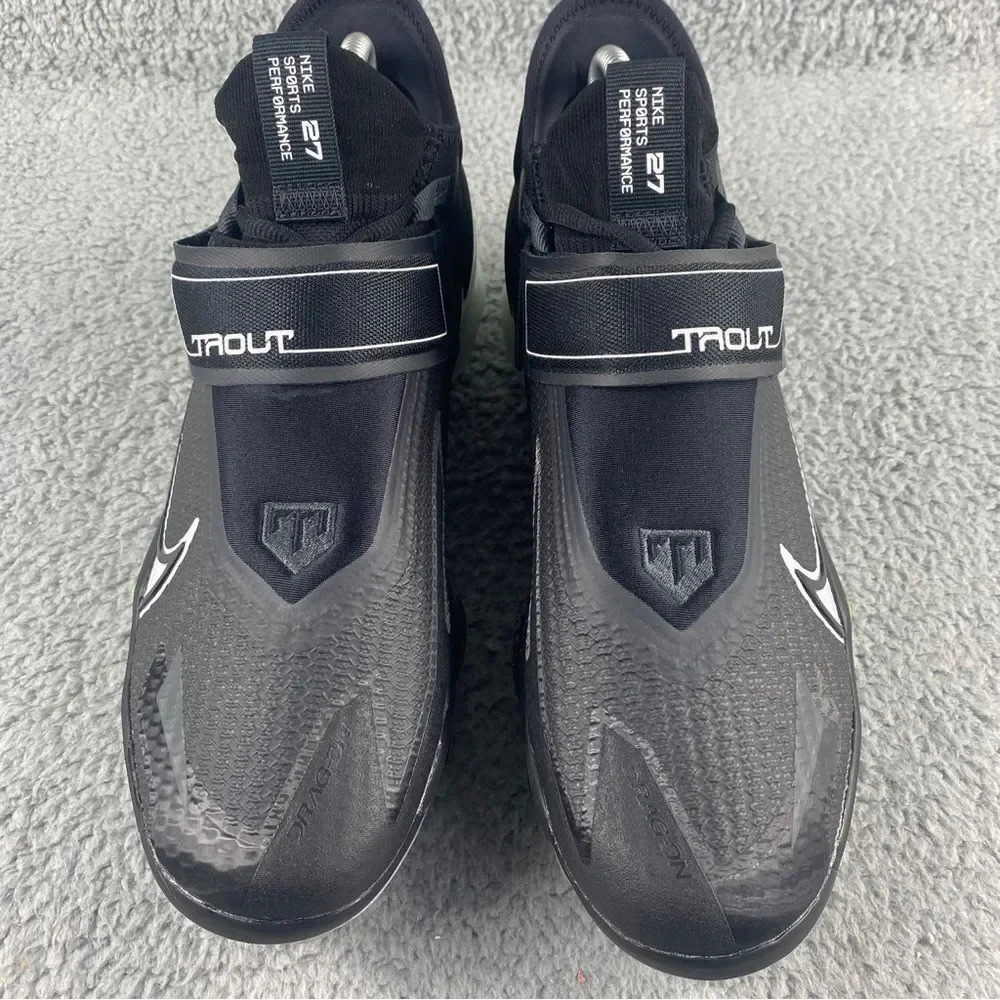 NEW NIKE FORCE Air Zoom Trout 8 Elite Baseball Cleats Mens‎ 9 Shoes Game Black - Picture 13 of 15